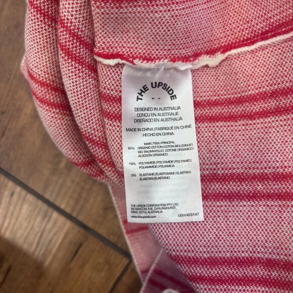 The Upside Alpine Chrissy Knit Sweater Women's Small Red Striped Organic Cotton - Picture 9 of 9